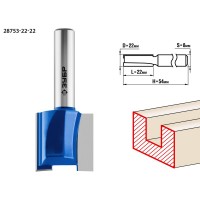 Фреза пазовая прямая 22?22 мм хвостовик 8 мм ЗУБР Профессионал 28753-22-22