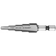 Сверло ступенчатое 4–12 мм, 5 ступеней, сталь Р4М2 ЗУБР 29665-4-12-5