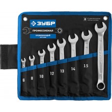 Набор ключей гаечных комбинированных 8 шт 6-17 мм Профессионал ЗУБР 27087-H8