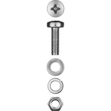 Винт с гайкой и шайбами M5?16 мм DIN 7985 цинк 18 шт ЗУБР 303476-05-016