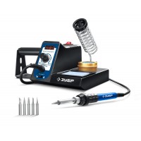 Паяльная станция цифровая 60 Вт, 9-в-1, 90-480°C ЗУБР ПС-60Ц 55333