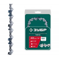 ЗУБР тип 6, 40 см, шаг 3/8?, паз 1.1 мм, 57 звеньев, цепь (71306-40)
