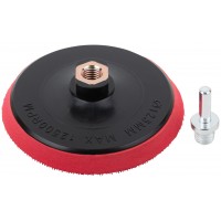 Диск шлифовальный с липучкой, гайка М14 + переходник для дрели, 125x10 мм (39623)