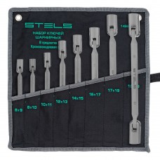 Набор ключей шарнирных CrV 8 шт, Stels (14965)