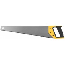 Ножовка по дереву, средний каленый зуб 7 ТPI, 3D заточка, пласт.прорезиненная ручка, Профи 500 мм (40450)