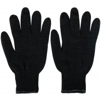 Перчатки вязаные утепленные, полушерстяные, двойной вязки (3 нити) (12500)
