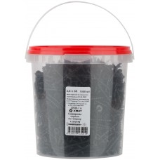 Саморезы черные по гипроку к дереву 3,5 х 35 (фасовка Ведро 1000 шт) (22035-7В)