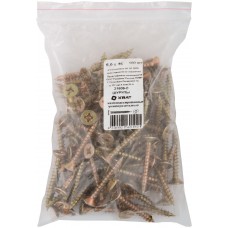 Шурупы желтопассированные, универсальные 6 х 45 100 шт Фасовка (21606-0)