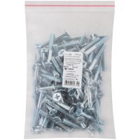 Винт с потайной головкой с полной резьбой оцинкованный DIN 965 8х60 100 шт Фасовка (27797-0)