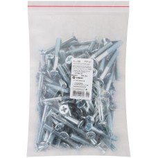 Винт с потайной головкой с полной резьбой оцинкованный DIN 965 8х60 100 шт Фасовка (27797-0)