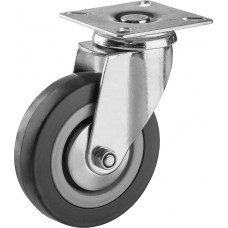 Колесо поворотное d 100 мм, г/п 65 кг, резина/полипропилен ЗУБР 30956-100-S