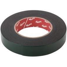 Лента монтажная клейкая на вспененной основе, черная 25 мм х 10 м (11790)
