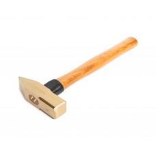 Молоток слесарный 0.5 квадратный боек сплав AlCu искробезопасный с деревянной рукояткой HORTZ