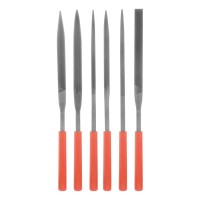 Набор надфилей, 180 х 5 мм, 6 шт, пластиковые рукоятки Matrix