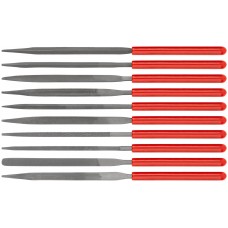 Надфили узкие, ПВХ ручка 3х140/60 мм, 10 шт. (42170)