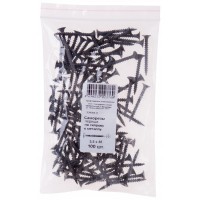 Саморезы черные по гипроку к металлу 3,5 х 35 100 шт Фасовка (22535-0)