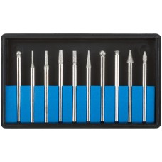 Шарошки, усиленная сталь с алмазным напылением, штифт диам. 3 мм, 10 шт. (36479М)