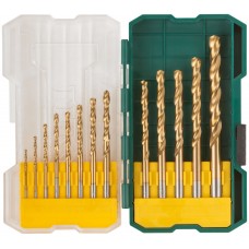 Набор сверл HSS по металлу, титановое покрытие, 13 шт. (1,5-2-2,5-3-3,2-3,5-4-4,5-5-5,5-6-6,5-8 мм) (34216)