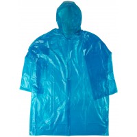 Плащ дождевик усиленный синий, полиэтилен, размер XXXL (12155М)