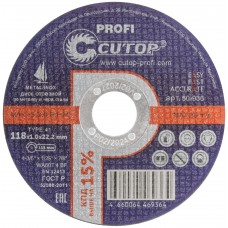 Профессиональный диск отрезной по металлу и нержавеющей стали Cutop Profi Т41-118 х 1,0 х 22,2 мм (50-936)