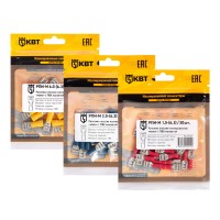 Разъем кабельный плоский изолированный «мама» РПИ-М 2.5-(6.3) (30 шт) (КВТ) (91026)