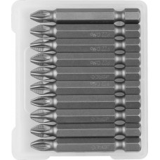 Биты кованые 10 шт, PZ2, 50 мм ЗУБР 26003-2-50-10