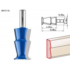 Фреза кромочная калевочная №10 32?57 мм ЗУБР Профессионал 28721-32
