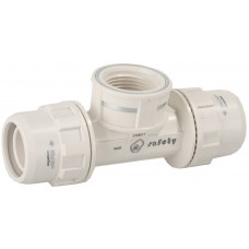 Тройник переходной ШиреФит штуцер с гайкой - внутренняя резьба - штуцер с гайкой 20 мм - 1/2