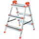 Лестница-стремянка стальная двусторонняя, 3 ступени, Н=67,5 см, вес 4,0 кг (65392)