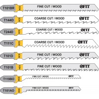 Набор полотен для электролобзика 10 шт.(T101D; T111Cx2; T101B; T119BO; T144Dx2; T244D; T101AO; T101BR) (41013)