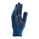 Перчатки трикотажные усиленные, гелевое ПВХ-покрытие, 7 класс, синие Сибртех (68183)
