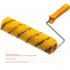 Валик малярный DUALON, 40 х 240 мм, бюгель 6 мм, ворс 12 мм, полиакрил, все виды ЛКМ STAYER 03184-24_z02