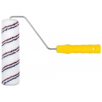 Валик микроволокно, белый с красной и синей полосками, диам. 40/63 мм; ворс 12 мм, 230 мм (01844)