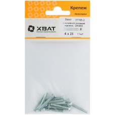 Винт с потайной головкой с полной резьбой оцинкованный DIN 965 4х25 11 шт.(фасовка) (27765-2)