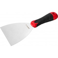 Шпатель нержавеющий 100 мм, профилированное полотно, двухкомпонентная ручка ЗУБР 10072-10