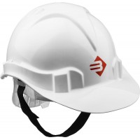 Каска защитная белая, реечный механизм, универсальное крепление для наушников и щитков ЗУБР 11090-2_z01