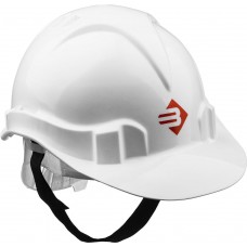 Каска защитная белая, реечный механизм, универсальное крепление для наушников и щитков ЗУБР 11090-2_z01