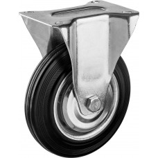 Колесо неповоротное d 160 мм, г/п 145 кг, игольчатый подшипник, резина/металл ЗУБР Профессионал 30936-160-F