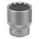 Головка торцевая, 27 мм, двенадцатигранная, CrV, под квадрат 1/2, хромированная Stels