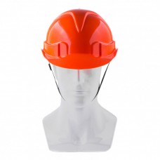 Каска защитная с храповым механизмом, Европласт, оранжевая Сибртех (89108)
