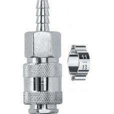 Переходник штуцер «елочка», 8 мм – рапид муфта, с хомутом KRAFTOOL 06596-08