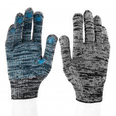 Перчатки х/б, меланж, ПВХ покрытие, Точка, 10 класс (67789)