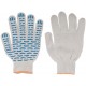 Перчатки вязаные (4 нити), х/б c ПВХ, 10 класс вязки, Волна (12491)