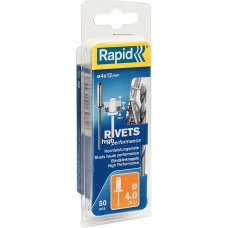 Алюминиевая заклепка 4.0 х 12 мм, 50 шт RAPID 5000384