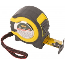 Рулетка прорезиненный корпус, двойной стопор 