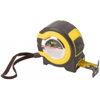 Рулетка прорезиненный корпус, двойной стопор 