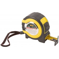 Рулетка прорезиненный корпус, двойной стопор 