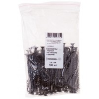 Саморезы черные по гипроку к дереву 3,8 х 65 100 шт Фасовка (22265-0)