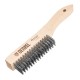 Щетка зачистная 5-и рядная, прямая проволока из нержавеющей стали с деревянной ручкой, EFP// Denzel (74845)