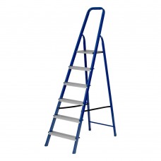 Стремянка, 6 ступеней, стальной профиль, алюминиевые ступени Сибртех (97956)